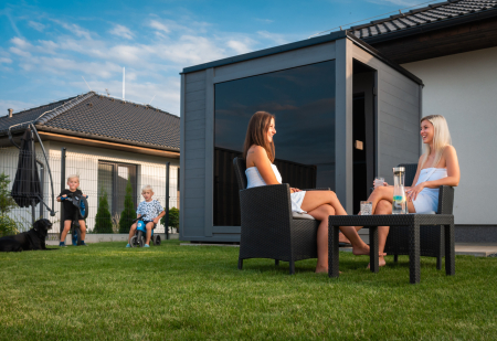 Vonkajšia sauna, Pinea Grey, Třebešice