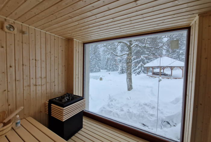 Presklená sauna Presklená sauna