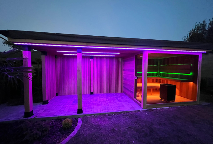 Saunovanie na záhrade