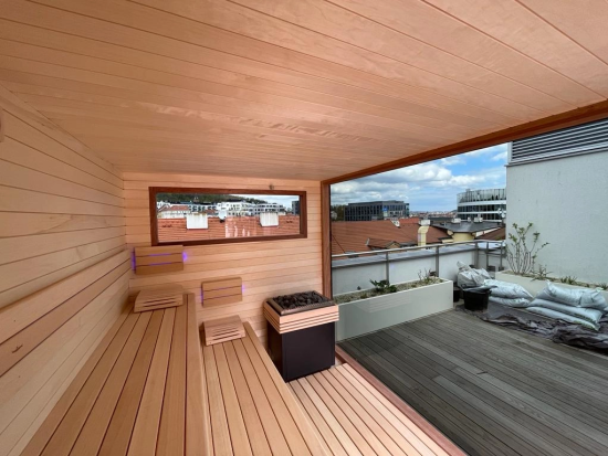 Vonkajšia sauna na terasu Vonkajšia sauna na terasu