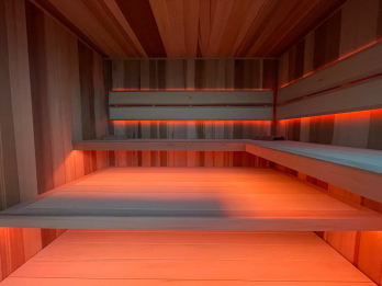 Vonkajšia sauna s odpočivárňou