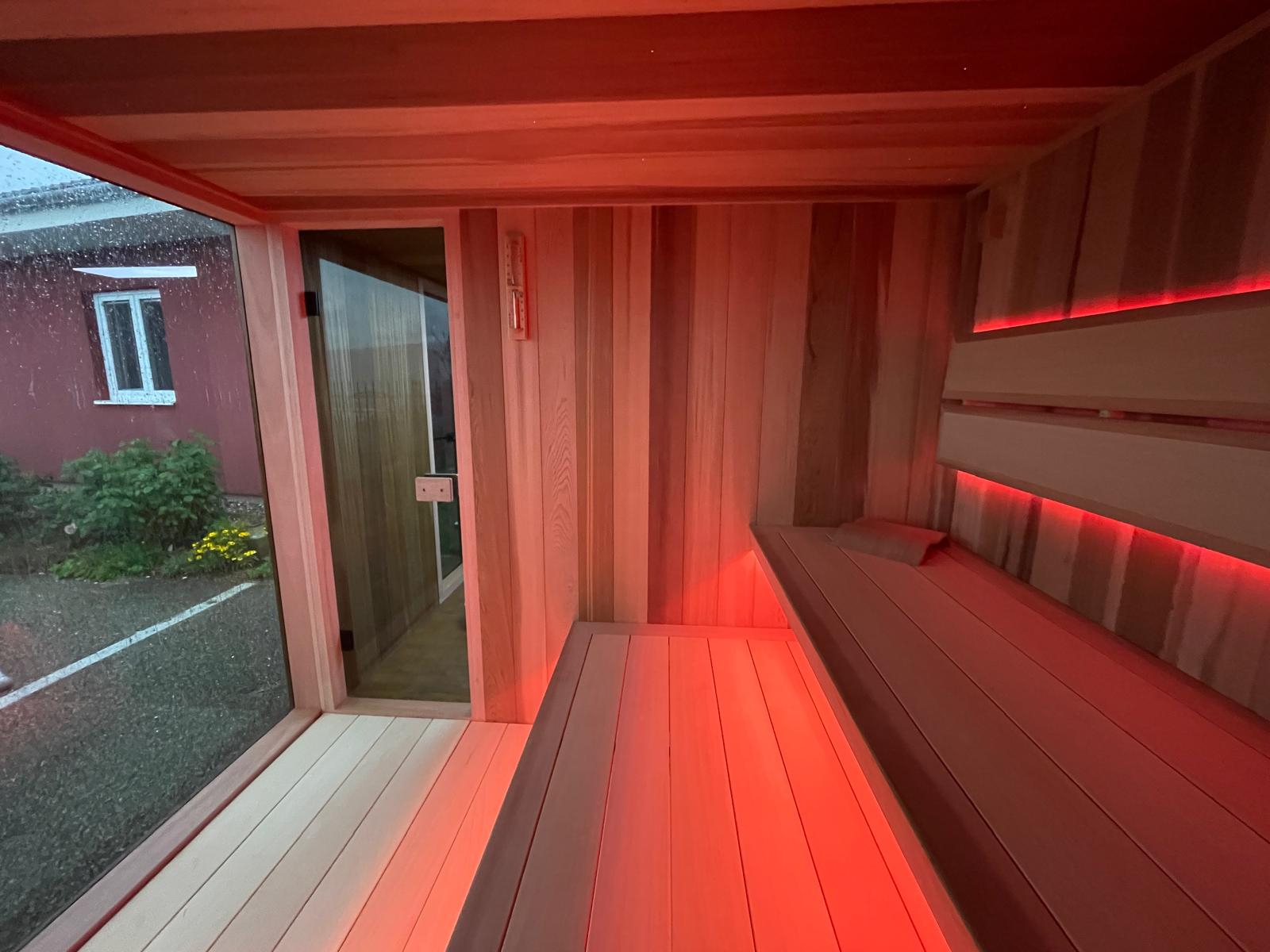 Vonkajšia sauna s odpočivárňou
