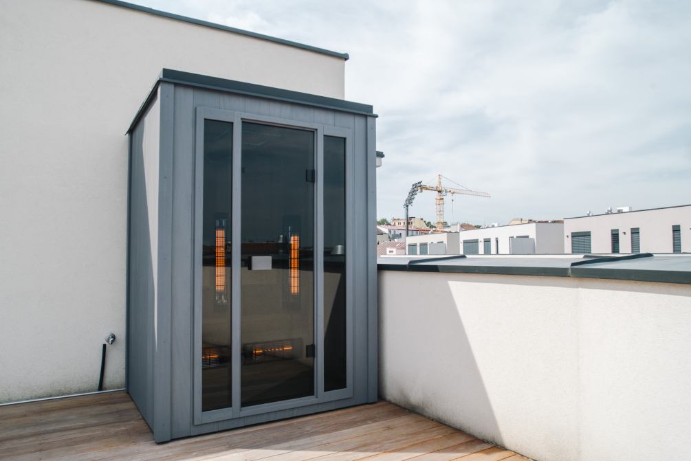 Vonkajšia sauna Vitae Diamond Praha Vonkajšia sauna Vitae Diamond Praha